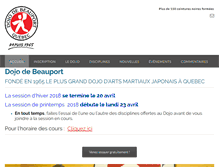 Tablet Screenshot of dojobeauport.com